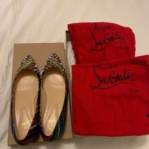 Christian Louboutin drama multicolor flats 38.5